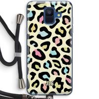 Leopard pattern: Samsung Galaxy A6 (2018) Transparant Hoesje met koord