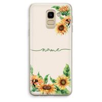 Zonnebloemen: Samsung Galaxy J6 (2018) Transparant Hoesje
