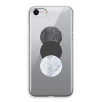 Marmeren cirkels: iPhone 8 Transparant Hoesje