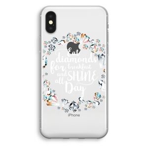 Diamonds: iPhone X Transparant Hoesje