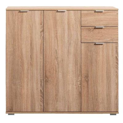Leen Bakker - Kast Alaska - Eikenkleur - 101x107x35 Cm - Spaanplaat - Bruin
