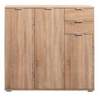 Leen Bakker - Kast Alaska - Eikenkleur - 101x107x35 Cm - Spaanplaat - Bruin