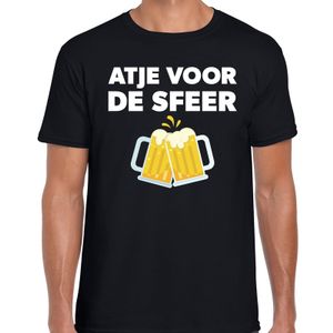 Atje voor de sfeer feest t-shirt zwart voor heren