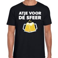 Atje voor de sfeer feest t-shirt zwart voor heren - thumbnail