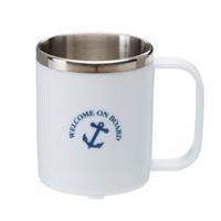 Captain&apos;s Collection Koffiebeker Met Rvs Binnenkant Wit Default