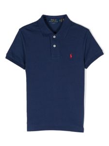 POLO RALPH LAUREN KIDS polo en coton à logo brodé - Bleu