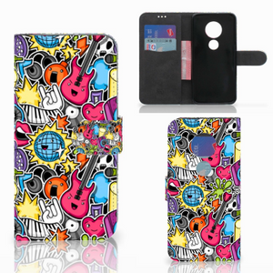 Motorola Moto G7 | G7 Plus Wallet Case met Pasjes Punk Rock