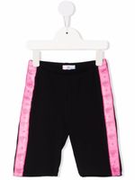 Chiara Ferragni Kids legging à bandes logos - Noir