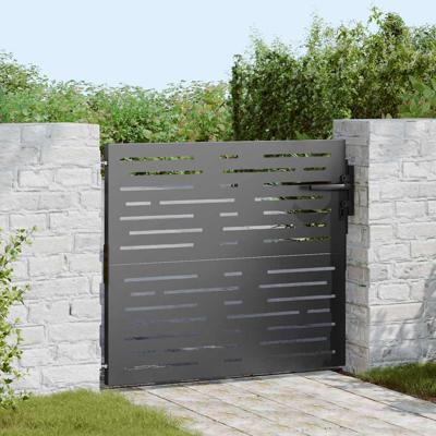 Tuinpoort met slot Zwart 105 x 100 cm Poedergecoat staal