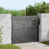 Tuinpoort met slot Zwart 105 x 100 cm Poedergecoat staal