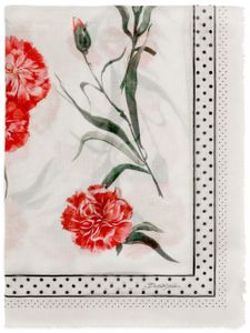 Dolce & Gabbana foulard en soie à fleurs - Blanc