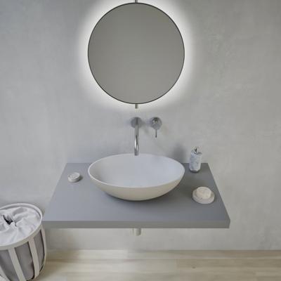 Opbouw Waskom Ideavit Solidthin 50x33x14.5 cm Solid Surface Mat Grijs