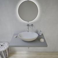 Opbouw Waskom Ideavit Solidthin 50x33x14.5 cm Solid Surface Mat Grijs