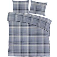 Flanel Dekbedovertrek Otztal Blauw-2-persoons (200 x 200/220 cm)