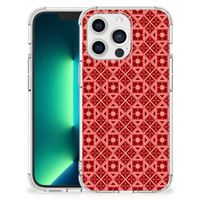 iPhone 13 Pro Max Doorzichtige Silicone Hoesje Batik Rood