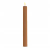 Deluxe Homeart LED dinerkaars real flame 2.2x24cm caramel 2 stuks