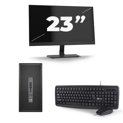 HP ProDesk 600 G2 Micro Tower - Intel Core i3-6e Generatie - 8GB RAM - 256GB SSD - Windows 11 + 1x 23 inch Monitor
