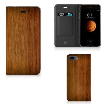 Apple iPhone 7 Plus | 8 Plus Book | Wallet Case | Donker Hout