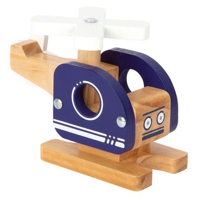Small Foot houten helikopter blauw