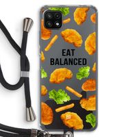 Eat Balanced: Samsung Galaxy A22 5G Transparant Hoesje met koord