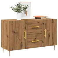 Dressoir 100x36x60 cm bewerkt hout artisanaal eikenkleurig