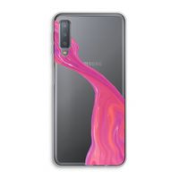Paarse stroom: Samsung Galaxy A7 (2018) Transparant Hoesje Paarse stroom: Samsung Galaxy A7 (2018) Transparant Hoesje