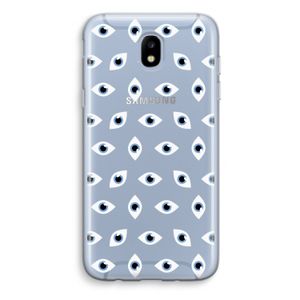 Eyes pattern: Samsung Galaxy J5 (2017) Transparant Hoesje