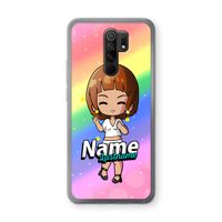 Chibi Maker vrouw: Xiaomi Redmi 9 Transparant Hoesje