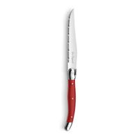 Vleesmessenset Lou Laguiole Rustic Rood Metaal 13 cm Vleeswaren (6 Stuks)