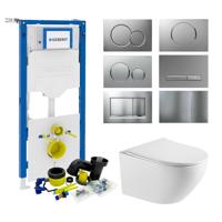 Geberit up320 Toiletset BWS Mudo | Randloos met Zitting | Mat Wit | Sigma Drukplaat