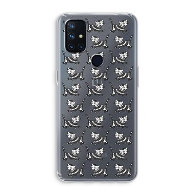 Zwarte poes: OnePlus Nord N10 5G Transparant Hoesje