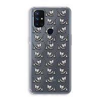 Zwarte poes: OnePlus Nord N10 5G Transparant Hoesje