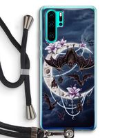 Vleermuizen Maan: Huawei P30 Pro Transparant Hoesje met koord