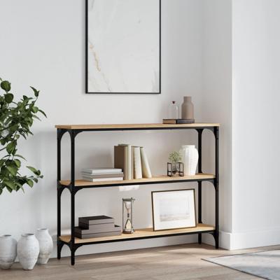 Wandtafel 100x22,5x75 cm bewerkt hout sonoma eikenkleurig
