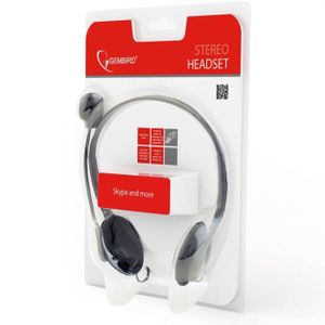 Gembird MHS-123 hoofdtelefoon/headset Bedraad Hoofdband Oproepen/muziek Zwart