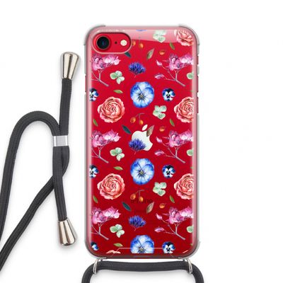 Bloemetjes: iPhone SE 2020 Transparant Hoesje met koord