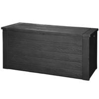 Tuinkussen opbergbox - 120 cm - hout patroon - kussen opslag - kussenbox - tuin box