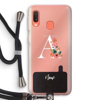Pink Bouquet: Samsung Galaxy A20e Transparant Hoesje met koord Pink Bouquet: Samsung Galaxy A20e Transparant Hoesje met koord