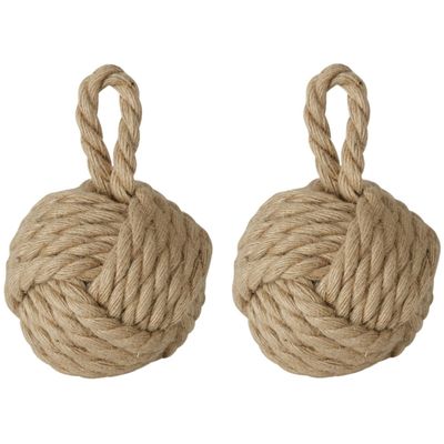 Deurstopper - 2x - 1.5 kilo - bruin - jute - 23 x 15 cm Deurstopper - 2x - 1.5 kilo - bruin - jute - 23 x 15 cm