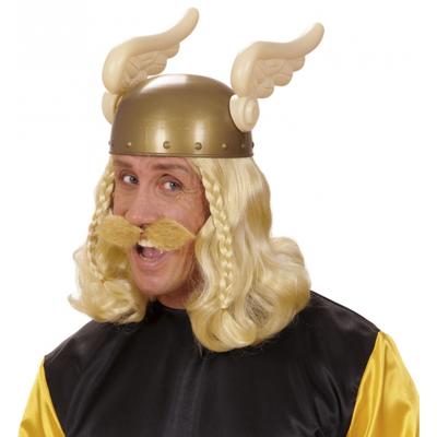 Viking snor - blond - nepsnor - plaksnor - Noorman verkleedsnor - verkleedaccessoires