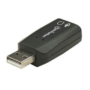 Manhattan Hi-Speed USB 3-D Audio Adapter 2.1 Externe geluidskaart Externe koptelefoonaansluitingen