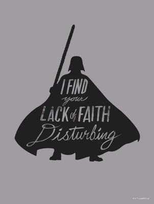 Kunstdruk Star Wars Silhouette Quotes Vader 30x40cm