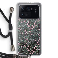 Sierlijke bloemen: Xiaomi Mi 11 Ultra Transparant Hoesje met koord