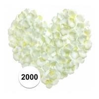 Witte rozenblaadjes 2000 stuks   -