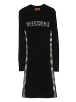 Missoni Kids robe à logo intarsia - Noir - thumbnail