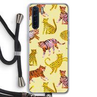 Cute Tigers and Leopards: Oppo A91 Transparant Hoesje met koord