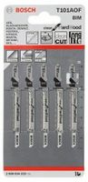 Bosch Accessories 2608634233 Decoupeerzaagblad T 101 AOF Clean for Hard Wood, verpakking van 5 stuks 5 stuk(s) - thumbnail