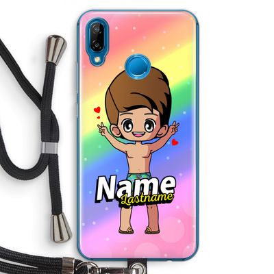 Chibi Maker man: Huawei P20 Lite Transparant Hoesje met koord