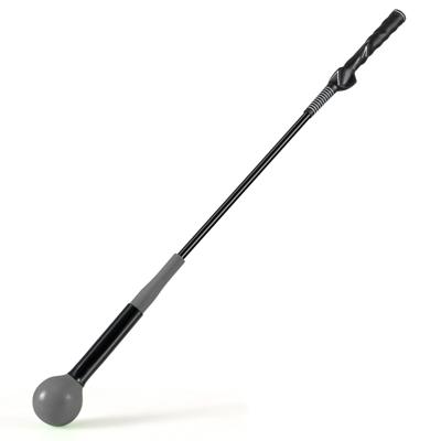 Golfswingtrainer-hulp 80 cm Golftrainingshulp met Verzwaarde Kop voor Grip Grijs