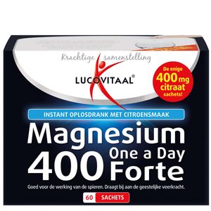 Magnesium Citraat Poeder 400 mg 60 sachets - Lucovitaal